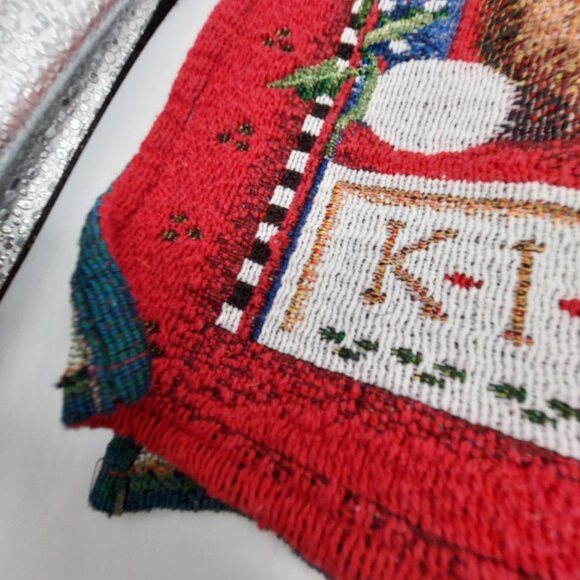 Tapestry Kitty Klaus Christmas Cat 4 Placemats & 1 Table Runner READ - Picture 11 of 12